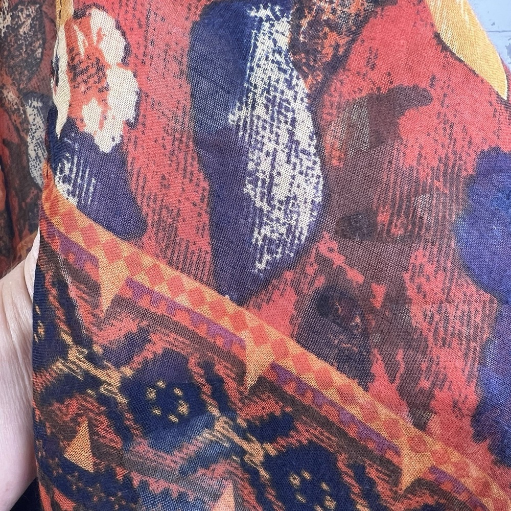 Amanda Blu Kimono Ruana Rustic Romantic Boho Earthy Floral OSFM Dreamy Artsy - Picture 4 of 7